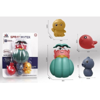 Игра для ванной 889-23 /24, 4 элемента, резиновые водные пищалки