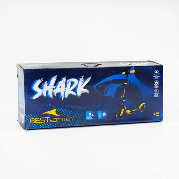 Дитячий самокат двоколісний з ручним гальмом Best Scooter 47125 SHARK