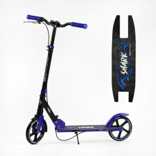 Дитячий самокат двоколісний з ручним гальмом Best Scooter 47125 SHARK