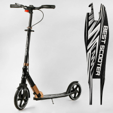 Дитячий самокат двоколісний алюмінієвий з фарою Best Scooter 14268