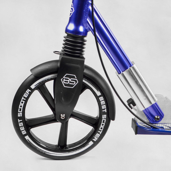Дитячий самокат двоколісний алюмінієвий з фарою Best Scooter 49804