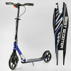 Дитячий самокат двоколісний алюмінієвий з фарою Best Scooter 49804