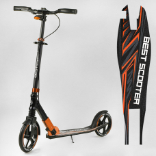 Дитячий самокат двоколісний алюмінієвий з фарою Best Scooter 79740