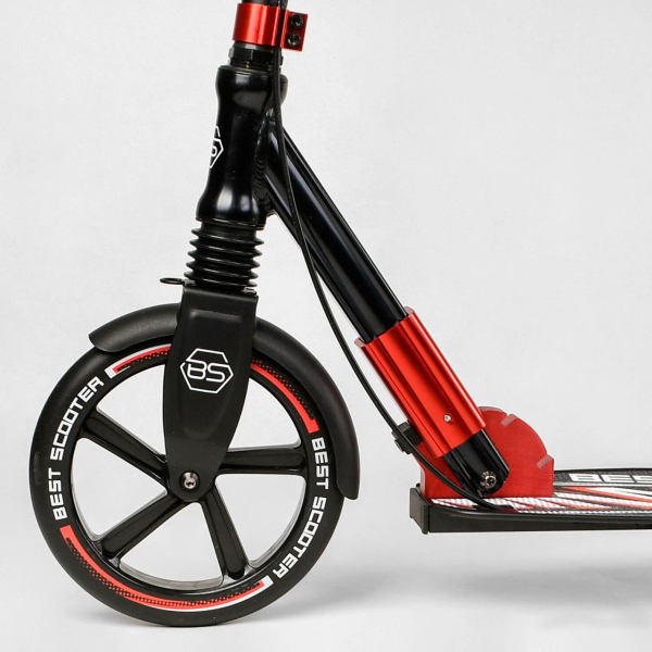 Дитячий самокат двоколісний алюмінієвий з фарою Best Scooter 10304