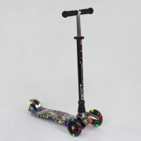 Детский трехколесный самокат с светящимися колесами Best Scooter MAXI А 24642 / 779-1386