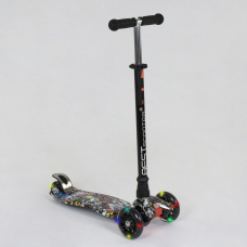 Детский трехколесный самокат с светящимися колесами Best Scooter MAXI А 24642 / 779-1386