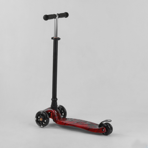 Детский трехколесный самокат с светящимися колесами Best Scooter MAXI А 25775 / 779-1533