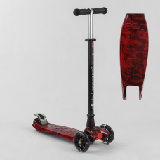 Детский трехколесный самокат с светящимися колесами Best Scooter MAXI А 25775 / 779-1533