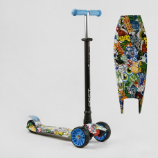 Детский трехколесный самокат с светящимися колесами Best Scooter MAXI S - 11901