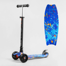 Триколісний дитячий самокат з колесами, що світяться Best Scooter MAXI S - 12107