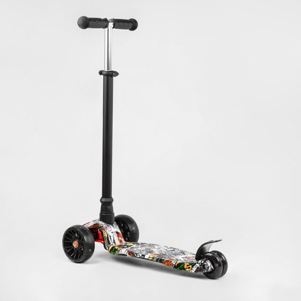 Трехколесный детский самокат с светящимися колесами Best Scooter MAXI S - 11405