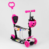 Детский трехколесный самокат 5 в 1 с сиденьем Best Scooter 75009