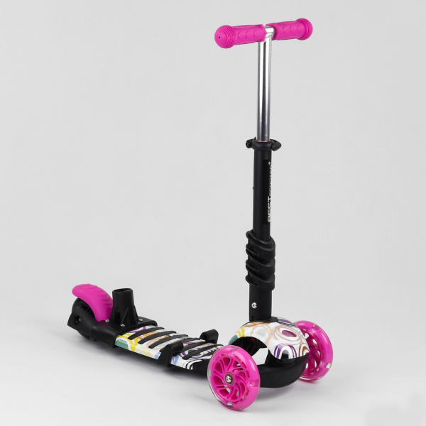 Детский трехколесный самокат 5 в 1 с сиденьем Best Scooter 75009