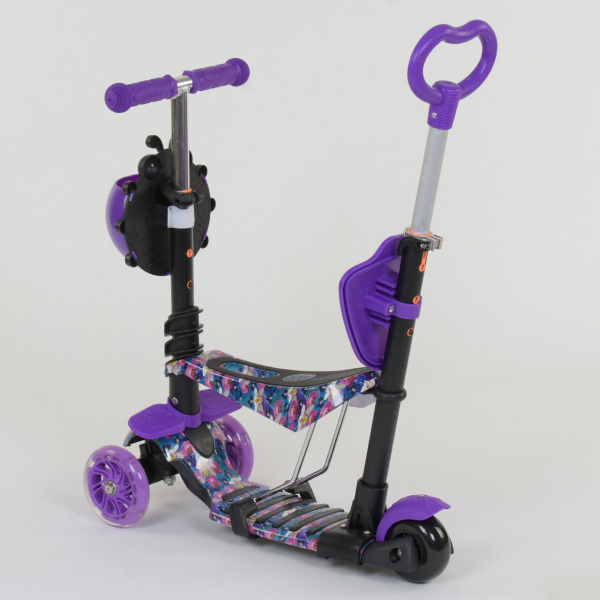 Детский трехколесный самокат 5 в 1 с сиденьем Best Scooter 19870