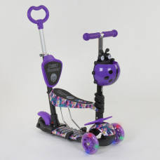 Дитячий триколісний самокат 5 в 1 із сидінням Best Scooter 19870
