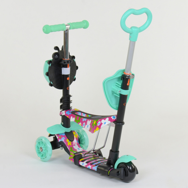 Детский трехколесный самокат с сиденьем 5 в 1 Best Scooter 43702