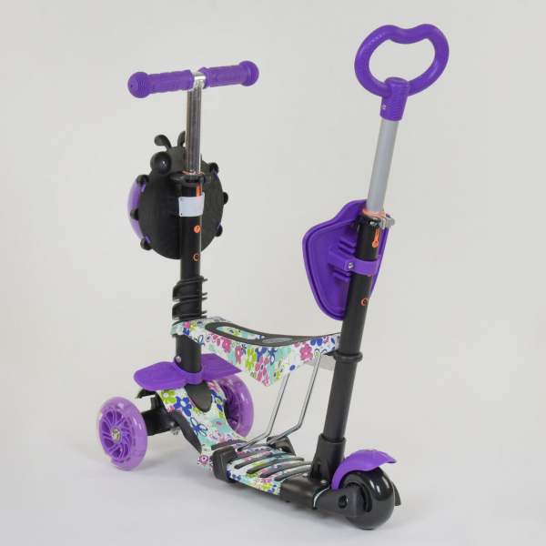 Детский трехколесный самокат с сиденьем 5 в 1 Best Scooter 68995
