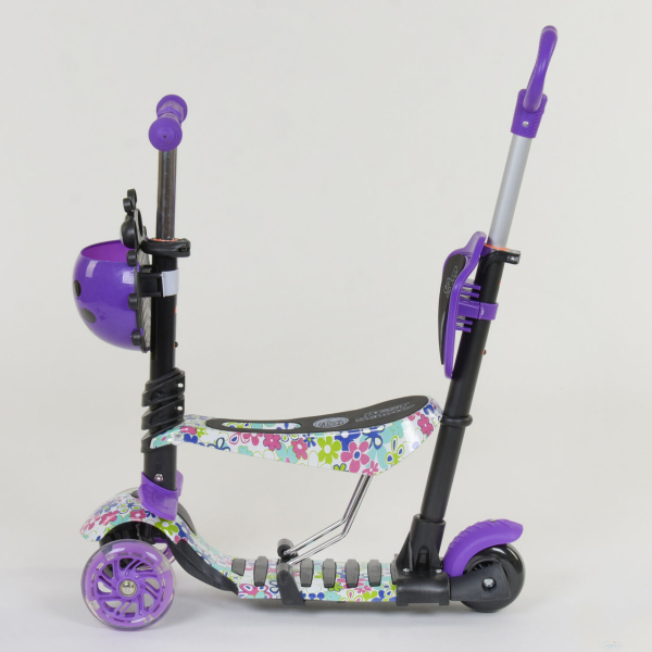 Детский трехколесный самокат с сиденьем 5 в 1 Best Scooter 68995