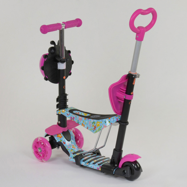 Детский трехколесный самокат с сиденьем 5 в 1 Best Scooter 26901