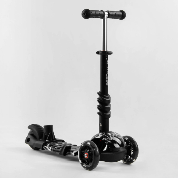 Детский трехколесный самокат 5 в 1 с родительской ручкой Best Scooter 41405