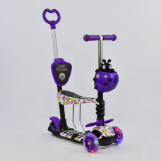 Дитячий триколісний самокат 5 в 1 із батьківською ручкою Best Scooter 97240