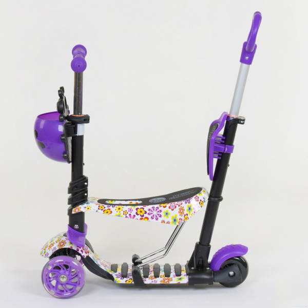 Детский трехколесный самокат 5 в 1 с родительской ручкой Best Scooter 97240