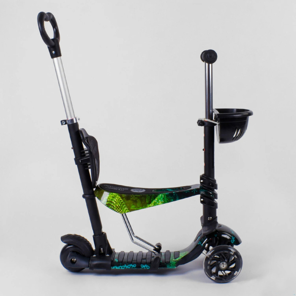 Дитячий триколісний самокат 5 в 1 із батьківською ручкою Best Scooter 10999