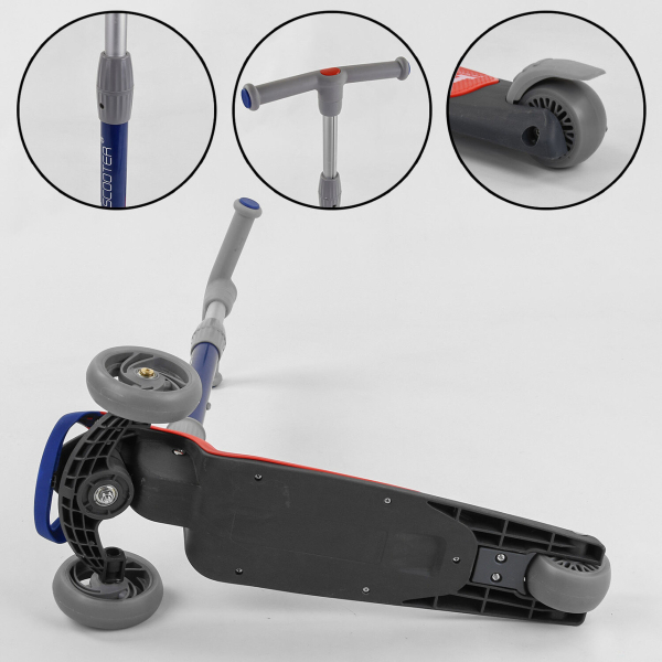 Дитячий триколісний самокат PU колеса зі світлом Best Scooter F-44077