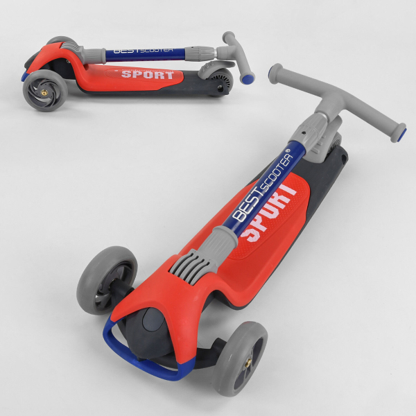 Дитячий триколісний самокат PU колеса зі світлом Best Scooter F-44077