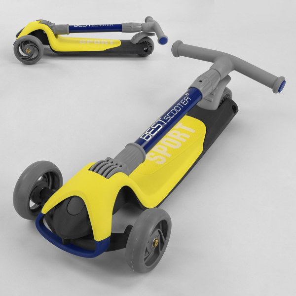 Детский трехколесный самокат колеса PU со светом Best Scooter F-55295