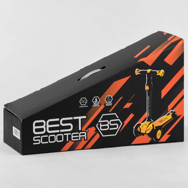 Детский трехколесный самокат колеса светятся Best Scooter MAXI MX-50105