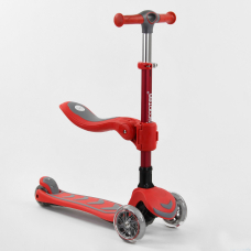 Детский трехколесный самокат с сидением 2 в 1 Best Scooter T-06188