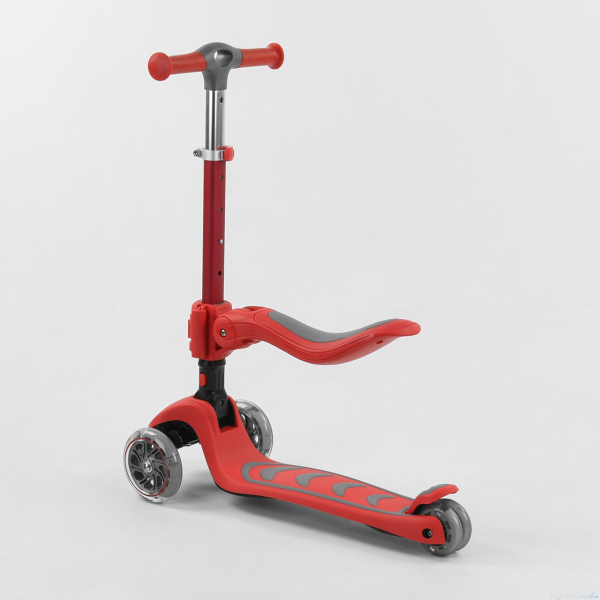 Детский трехколесный самокат с сидением 2 в 1 Best Scooter T-06188
