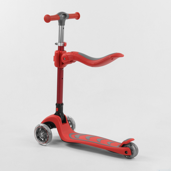 Детский трехколесный самокат с сидением 2 в 1 Best Scooter T-06188