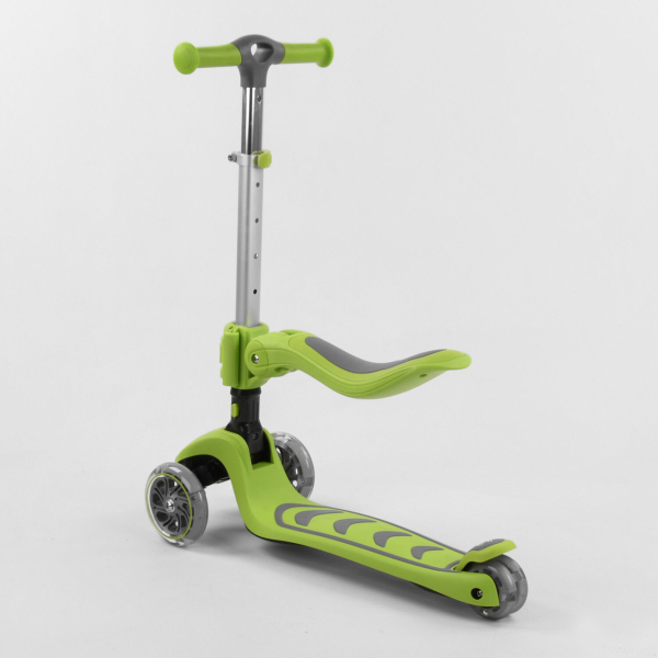 Детский трехколесный самокат с сидением 2 в 1 Best Scooter T-07196