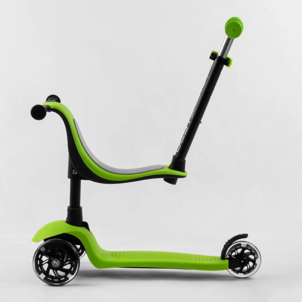 Детский трехколесный беговел с сиденьем и родительской ручкой Best Scooter PL-315