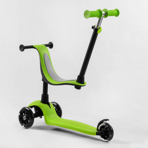 Детский трехколесный беговел с сиденьем и родительской ручкой Best Scooter PL-315