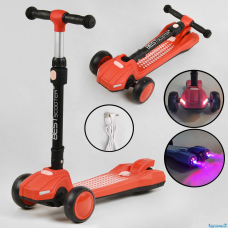 Дитячий триколісний самокат з парогенератором та звуком машини Best Scooter LT-12857