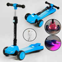 Дитячий триколісний самокат з парогенератором та звуком машини Best Scooter LT-10635