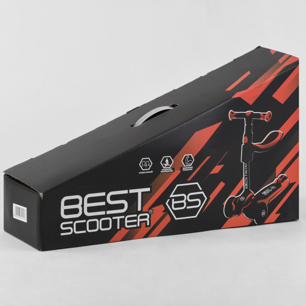 Детский трехколесный самокат с сидением Best Scooter JS-30918