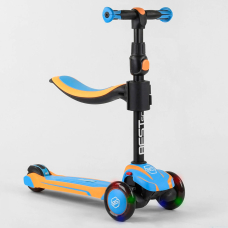 Детский трехколесный самокат с сидением Best Scooter JS-30918