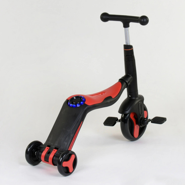 Детский трехколесный самокат-велобег-велосипед 3 в 1 на 8 мелодий Best Scooter JT 28288