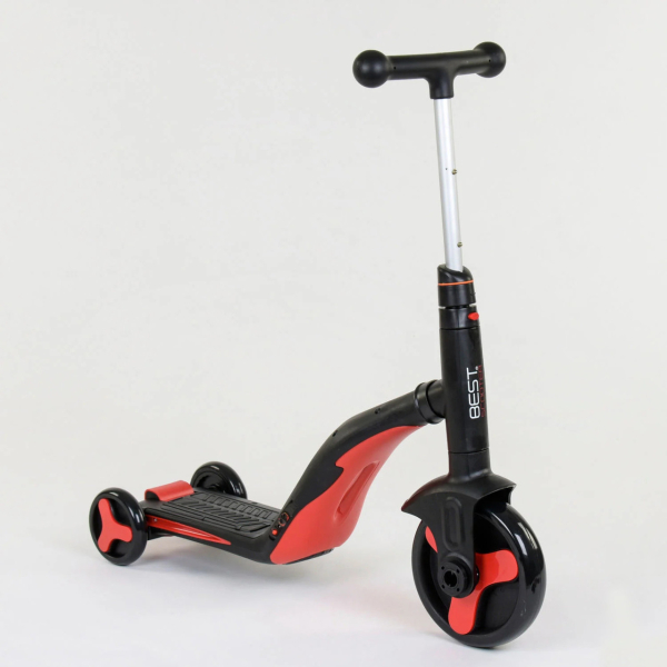 Детский трехколесный самокат-велобег-велосипед 3 в 1 на 8 мелодий Best Scooter JT 28288