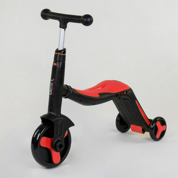 Детский трехколесный самокат-велобег-велосипед 3 в 1 на 8 мелодий Best Scooter JT 28288