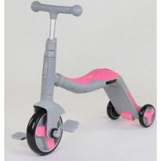 Дитячий триколісний самокат-велобіг-велосипед 3 в 1 на 8 мелодій Best Scooter JT 90601