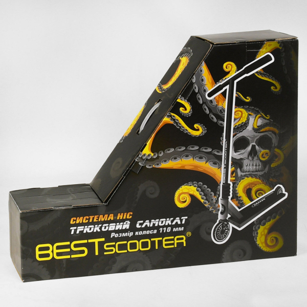 Дитячий трюковий самокат HIC-система Анодований Best Scooter Kraken KR-93091