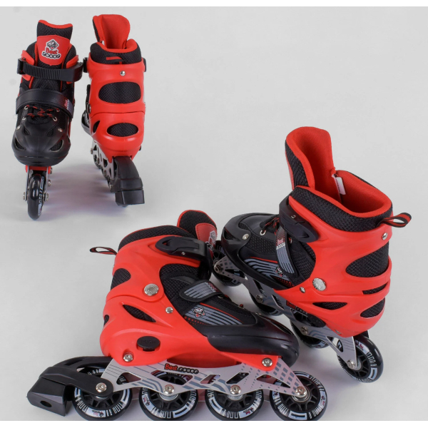 Ролики Детские размер 30-33 40082-S Best Roller. Красные, колесо 6,5см + свет
