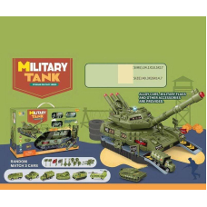 Танк музичний HS 8010 A, звуки, підсвічування, розкладається, металопластикові міні-моделі