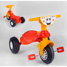 Дитячий велосипед My Pet 07-132 КРАСНО-ЖОВТИЙ, з клаксоном
