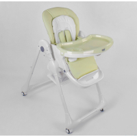 Стільчик для годування W-56077 м'який PU, м'який вкладиш, 4 колеса, знімний столик